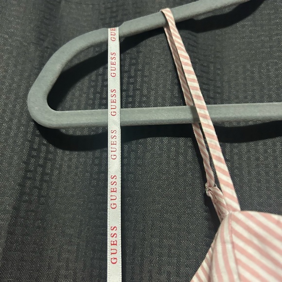 NEW Guess Pink and White Stripped Babydoll Blouse Womens size Small - Picture 5 of 8